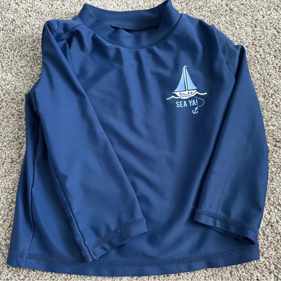 Carter's Other - Carters just one you Sun Rash Guard 18 months blue Swim Shirt‎ Long Sleeve